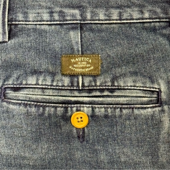 NAUTICA Jeans men’s blue denim slacks relaxed fit Vintage 80s 90s Size 36x34 EuC - Picture 5 of 14